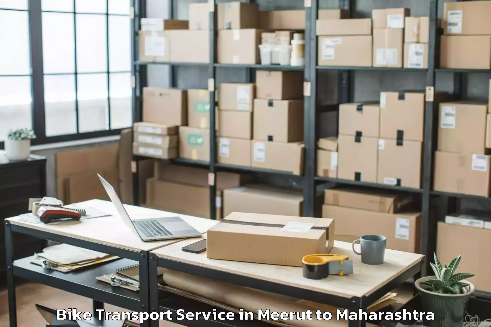 Book Meerut to Sandip University Nashik Bike Transport Online